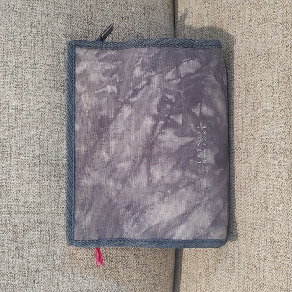 Barneys New York Gray Cosmetic Bag with Modern Design